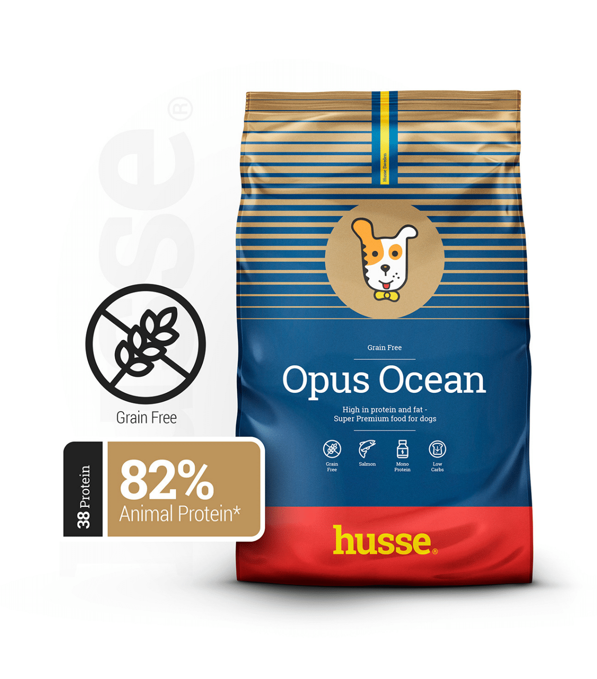 Croquettes sans céréales pour chien actifs | Opus Ocean