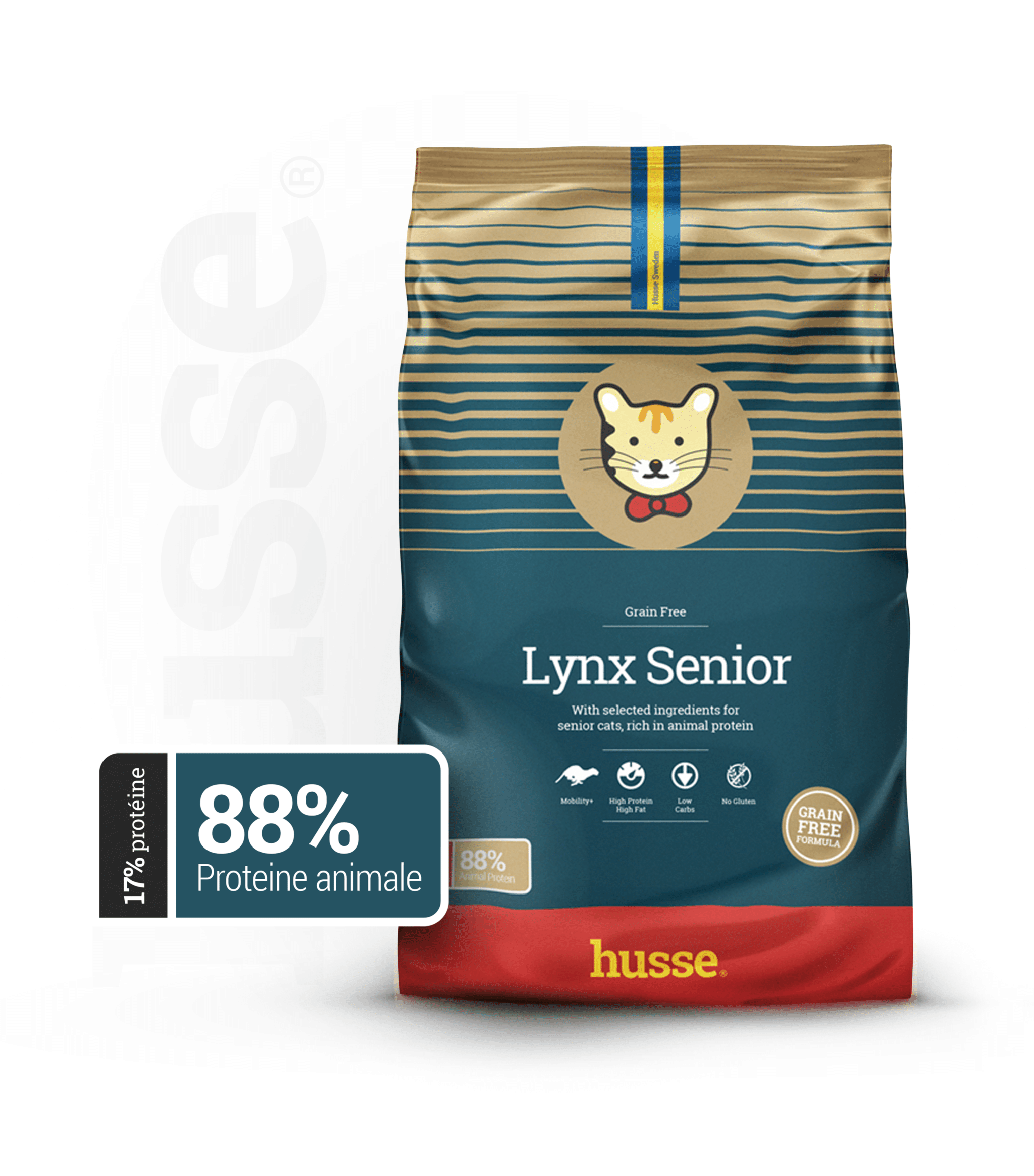Croquettes sans céréales pour chat agés | Lynx senior