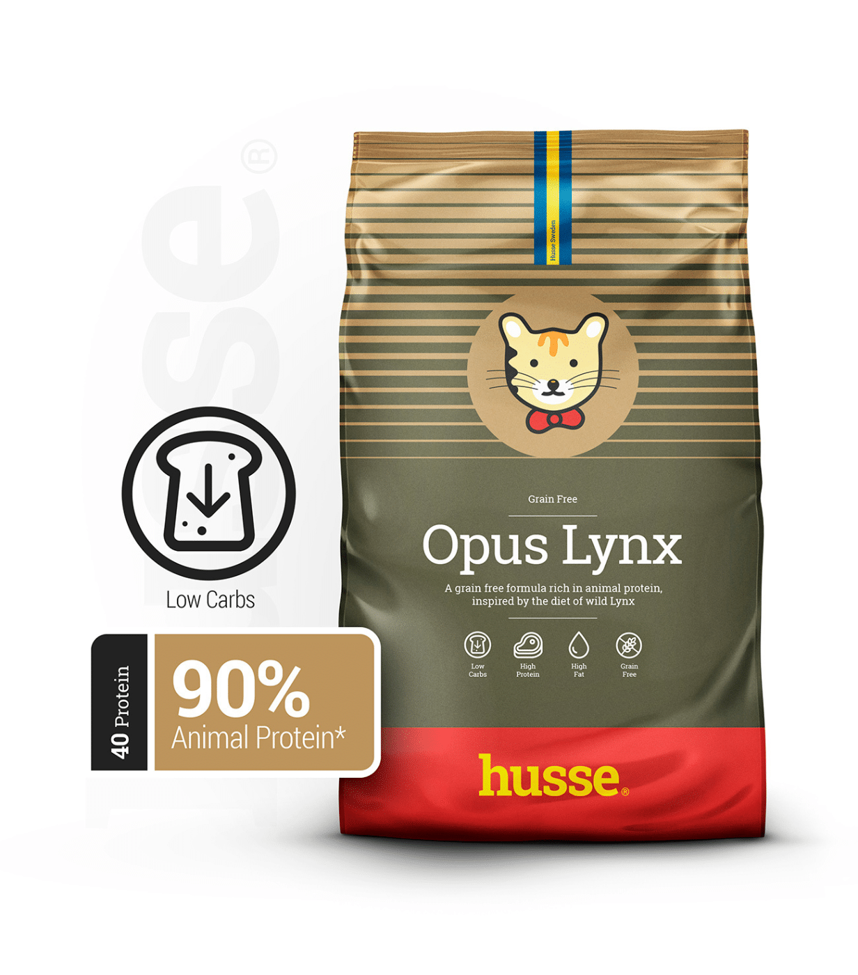Croquettes sans céréales pour chat | Opus Lynx